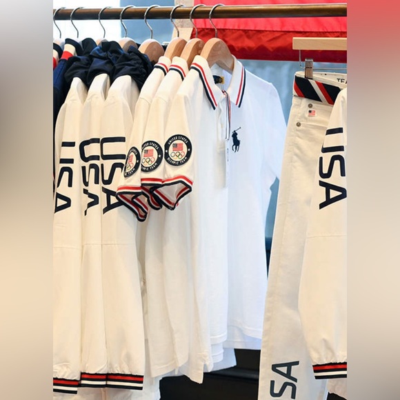 Polo Ralph Lauren Tops - 🇺🇸POLO RALPH LAUREN 2016 USA Olympic Team Crest Polo Shirt Slim Fit Size M